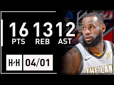 LeBron James Triple-Double Full Highlights vs Mavericks (2018.04.01) - 16 Pts, 13 Reb, 12 Assists!