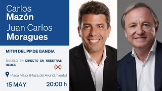 Carlos Mazón en el mitin del Partido Popular de Gandía