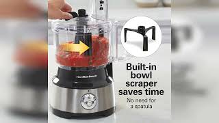 Overview: Hamilton Beach Food Processor & Vegetable Chopper for Slicing, Shredding, Mincing, and...