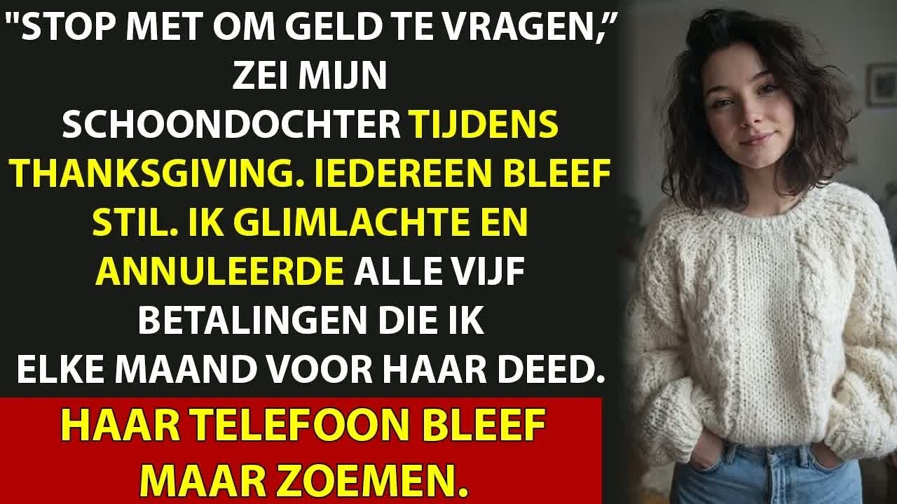De pompoentaart voelde zwaar in mijn handen toen ik op de veranda van mijn zoon stond. Binnen klonk gelach, maar ik wilde me omdraaien en weggaan. Toen ik binnenkwam, griste mijn schoondochter...