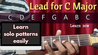 Learn guitar lead for C Chord | 4 basic lead patterns to play solo in C Major | Guitar solo lesson screenshot 4
