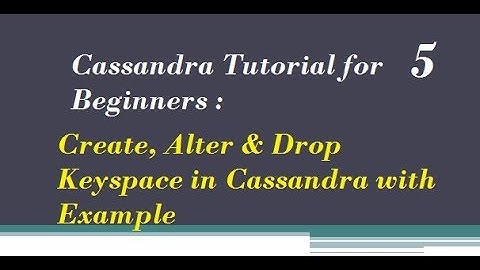 How to Create Keyspace in Cassandra