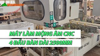 MÁY PHAY CNC 4 TRỤC 16 DAO KẸP XOAY 360 ĐỘ GIA CÔNG CHÂN BÀN GHẾ - WM-4CNC