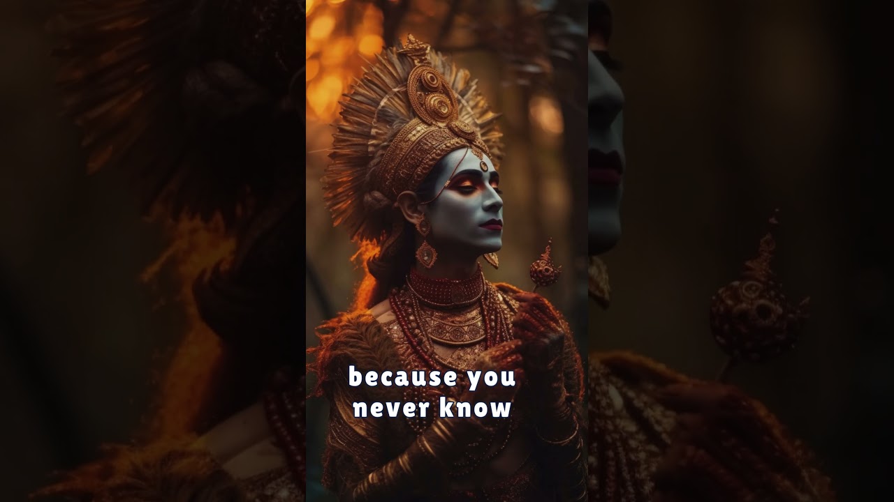 Lord Krishna said, Always be careful... 