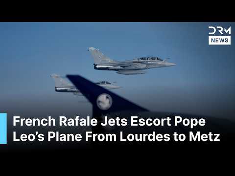 VIDEO: Pope Leo’s Plane Gets Rafale Fighter Escort on Flight From Lourdes to Metz | AK1B