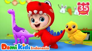 🦖Lagu Dinosaurus Anak Ceria | Lagu Gerak & Lagu Hewan | Domi Kids Pesta Hewan - Lagu Anak