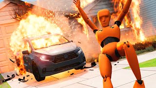 Firestorm Flames Vs Cars - Beamng.drive
