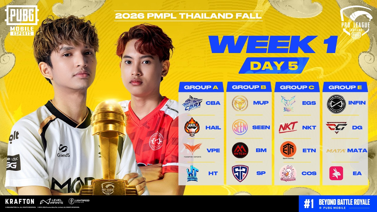 [TH] 2026 PMPL Thailand Fall รอบลีก สัปดาห์ที่ 1 วันที่ 5