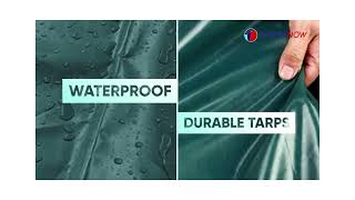 Tarps Now Heavy Duty Waterproof Vinyl Tarp with Grommets (Forest Green)