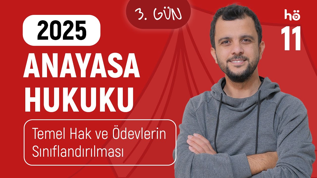 11) Anayasa Hukuku Kampı - Temel Hak ve Ödevlerin Sınıflandırılması