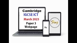 IGCSE ICT (0417) March 2023 P3 Webpage