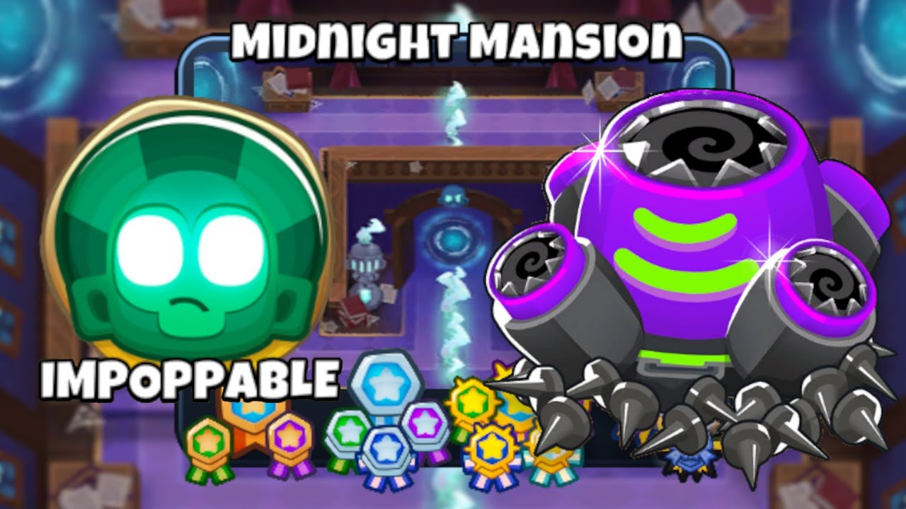 Midnight Mansion [Impoppable] [🚫 Monkey Knowledge] Walkthrough/Guide | Bloons TD6