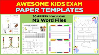 Download Kids Exam Papers Templates Class Play Group to 3rd Class Free screenshot 4