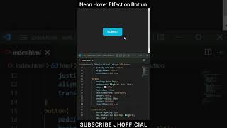 Create Neon Hover Effect Button using html & Css | JHofficial Tutorials