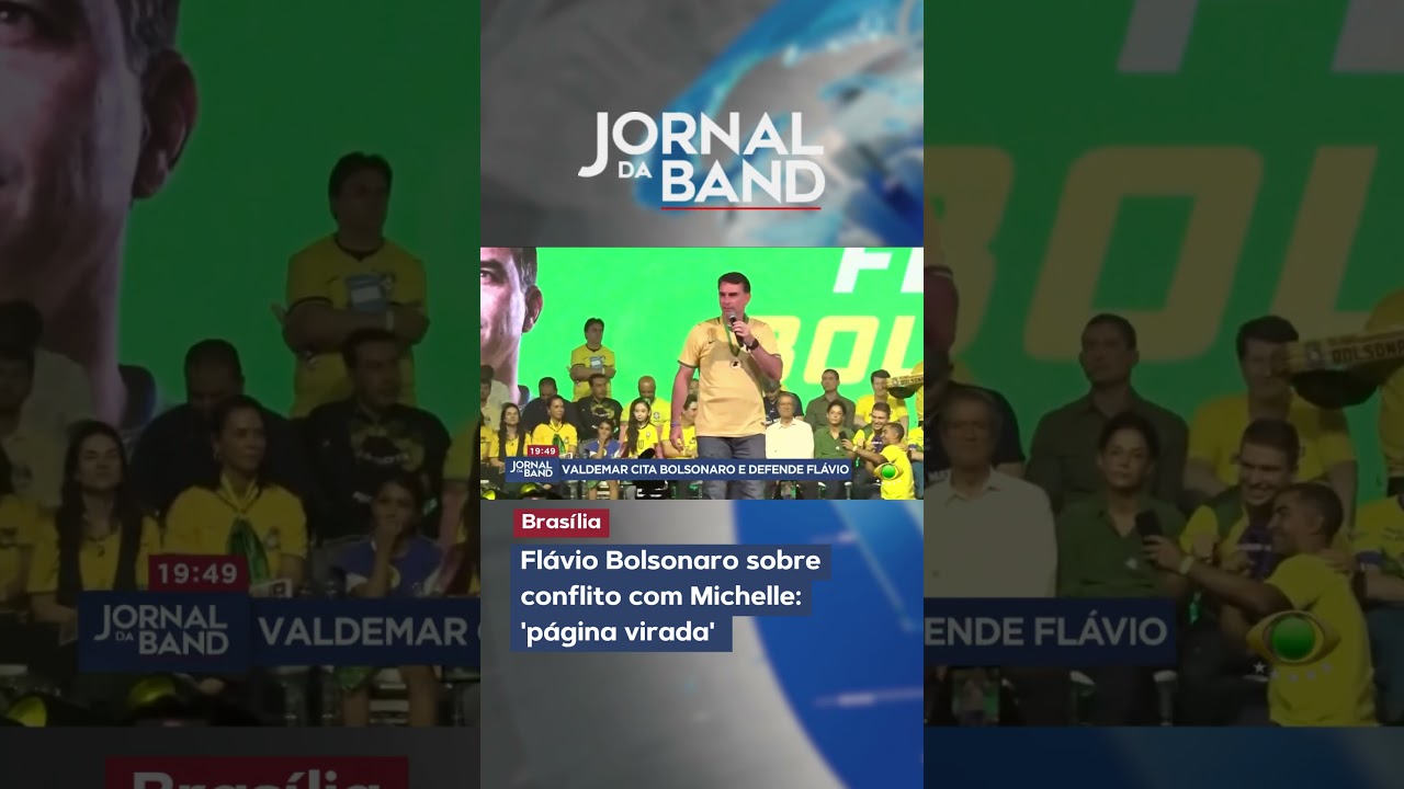Flávio Bolsonaro sobre conflito com Michelle: 'página virada' | Jornal da Band