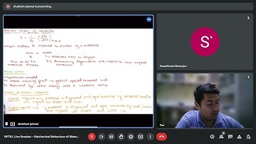 Mechanical Behaviour of Materials (Part 1) - NPTEL Live Interactive Session - Week 1