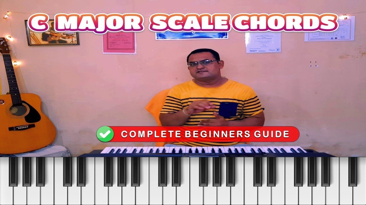 How to Play C Major Scale Chords | C Major Chords (Step-By-Step) - YouTube