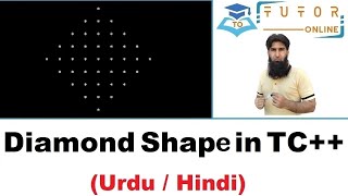 How to Display Diamond Shape with Stars in Turbo C++ | Tutor Zeeshan Online |