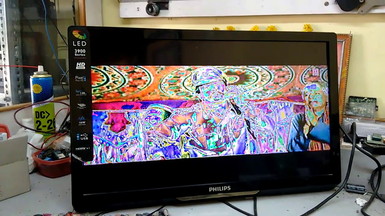 Philips led TV 24 inch negative picture solution YouTube
