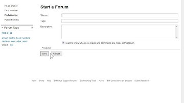 IBM Connections 4.0      Create a Forum