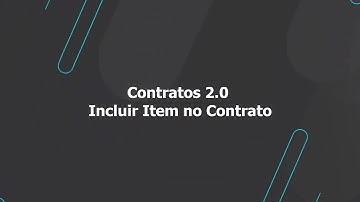 How To | Contrato 2.0 - Inclusão de Item no Contrato #TOTVS_Backoffice_Linha_RM