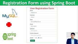 registration form spring boot with mysql database