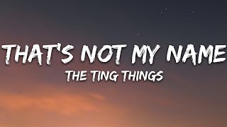 The Ting Tings - That&#39;s Not My Name (Lyrics)