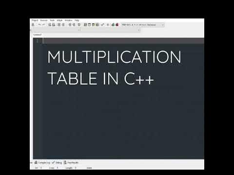 PRINTING MULTIPLICATION TABLE IN DEV C++ - YouTube