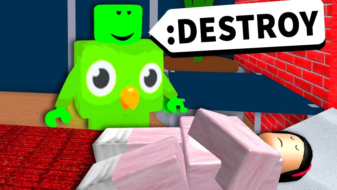 Roblox Duolingo Bird Uses Admin Commands Youtube - roblox uh oh a roblox animation youtube