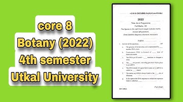[2022]+3-IV- semester - Sc. (H) - core - 8 - Botany 📒