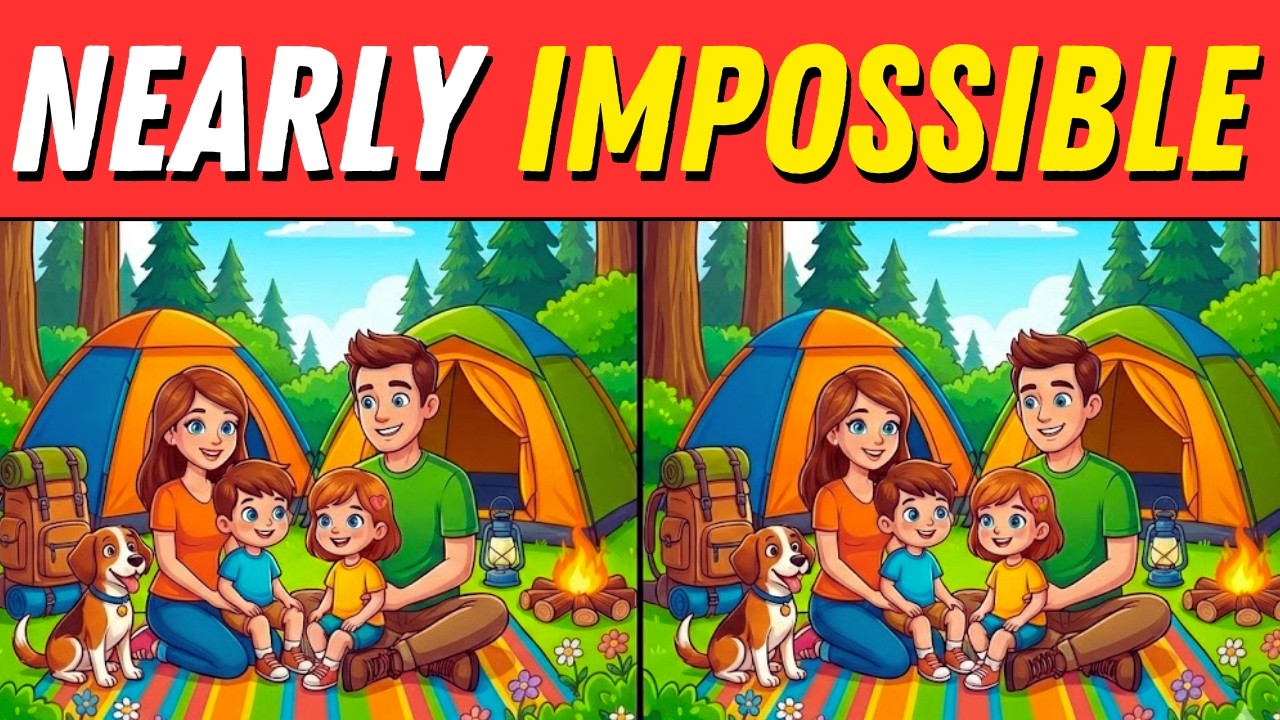 ¡SPOT the Difference Camping! 🏕️¿How many can you see in 70 seconds?🧠 #Mind on Fire