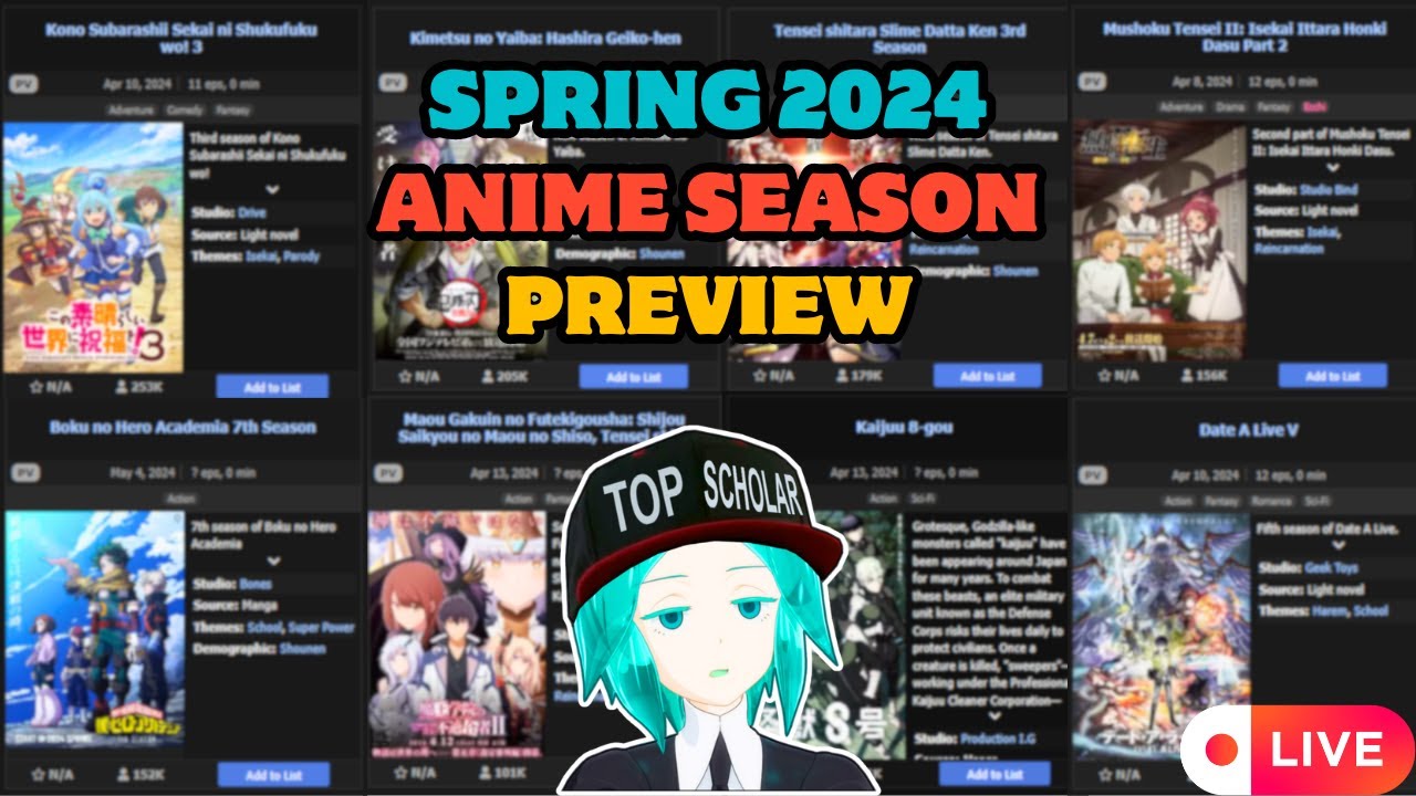 New anime season! Spring 2024 anime preview YouTube