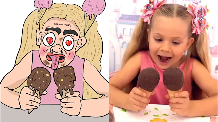 Diana tastes different Ice Cream l funny drawing meme l Diana and Roma