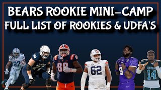 Chicago Bears Rookie Mini Camp Preview and FULL UDFA List