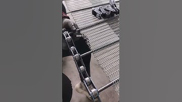 Stainless steel conveyor plate chain assembly process #machine #trending #viralvideo #shorts