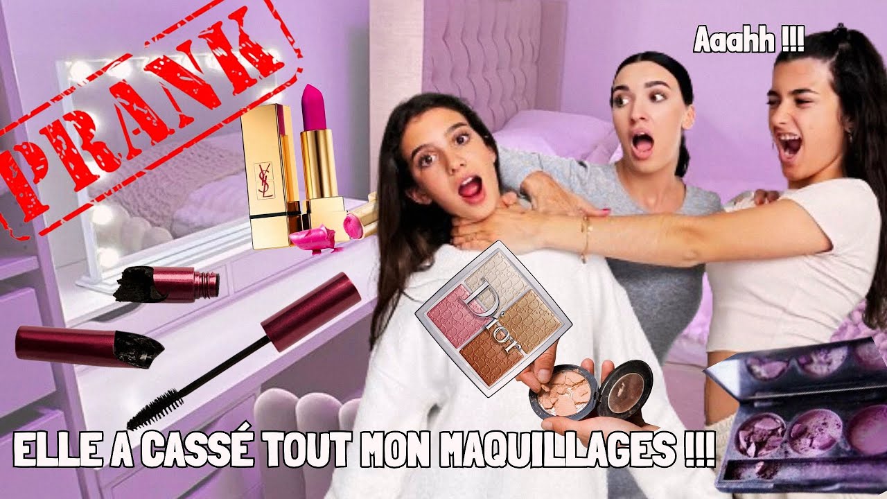 PRANK [ LYLIA CASSE LE MAKEUP DE SA SOEUR  ] COIFFEUSE TOUR PAS COMME LES AUTRES 😂