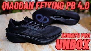 Unbox Qiaodan Feiying PB 4.0 หรือ Kungfu Pro 4 สี All Black รองเท้า Super Shoes ที่โคตรเบา