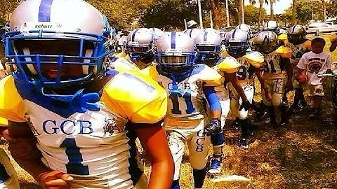 Youth Football highlights: Pop Warner playoffs jr pee wee Liberty City vs Gwen Cherry Bulls
