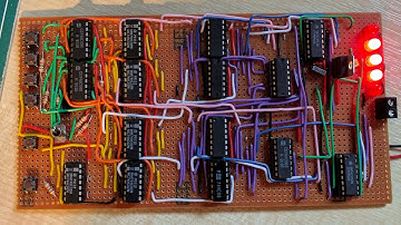 Binary Calculator with memory using 74 series logic.