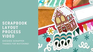 Scrapbook Layout Process Video//The ScrapRoom//Hard Candy Christmas// Simple Stories