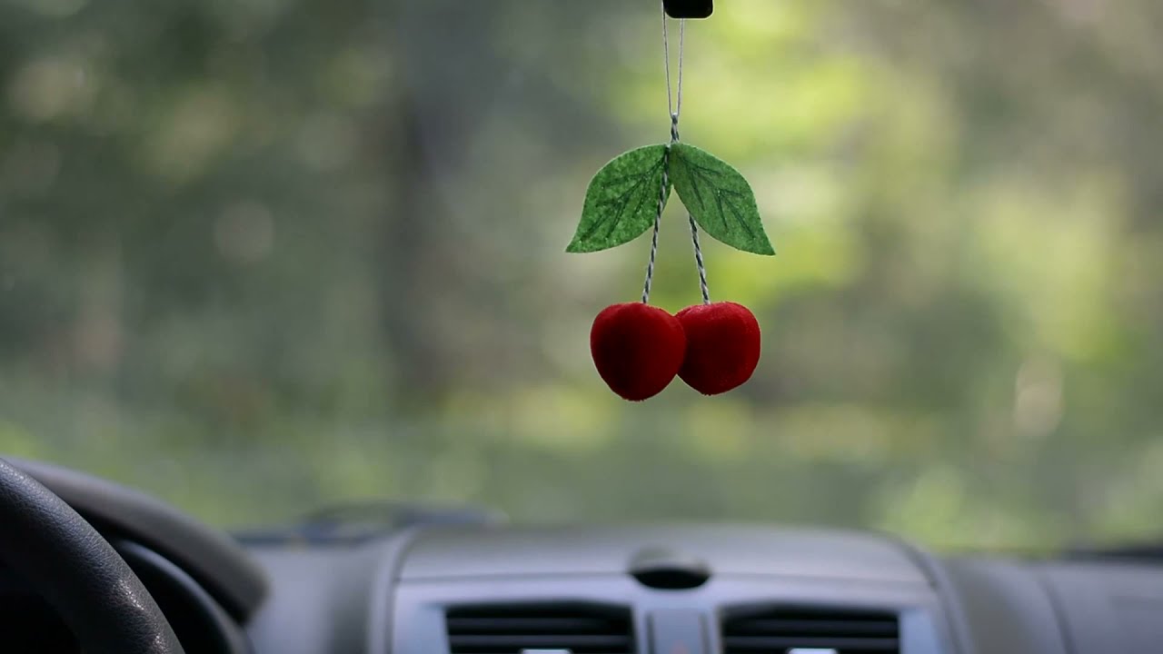 樱桃 Cherry car accessory. Rear view mirror charm. Auto