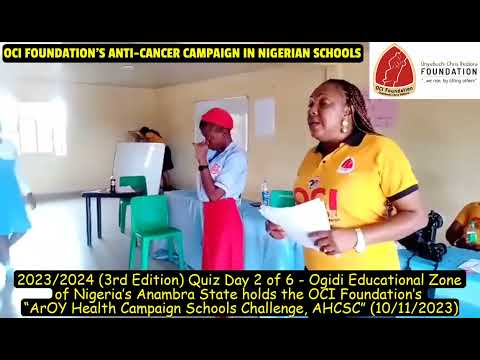 Clip 2023 Quiz Day 2 of 6 (Ogidi Zone, Anambra State): OCI Foundation’s ArOY Health Quiz (10/11/23)