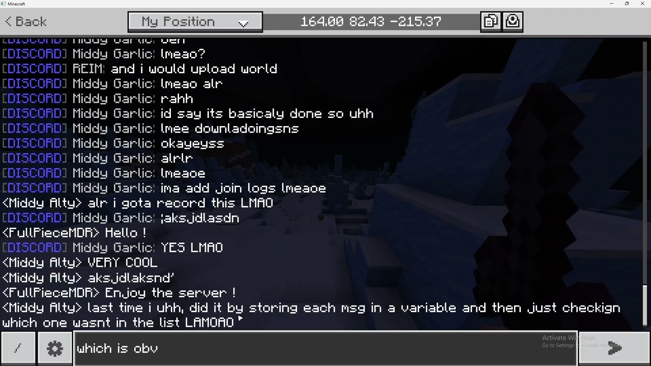 Minecord chat relay | MC to DISCORD