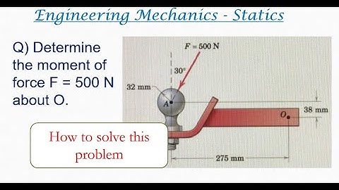 Engineering mechanics solved problem | Method of moments | Principle of moments | Statics 112
