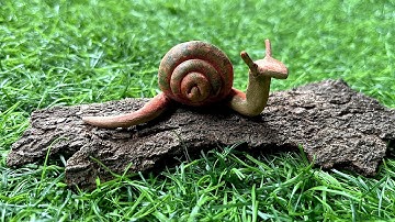 Sculpting a cute clay snail at home | DIY clay art | Black pulse |