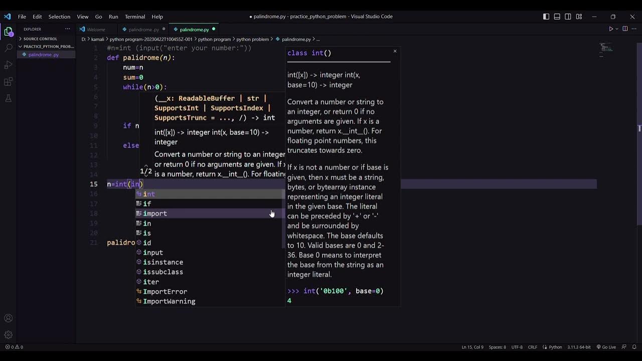 Check the Palindrome using python🐍 - YouTube