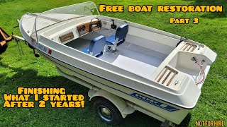 Free Boat restoration part 3 Finishing What I started! 1979 Steury x150 90hp Stringers/Floors/Seats