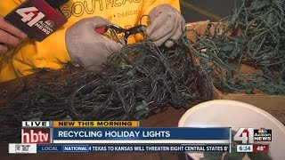 Believe it or not, holiday lights can be recycled