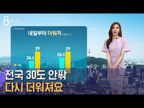 [날씨] '전국 30도 안팎' 다시 더워져요…곳곳엔 소나기 / SBS