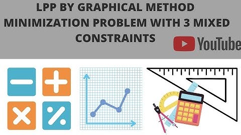 LPP by Graphical Method | Minimization Problem with 3 mixed constraints |